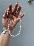 Ivory Pearl Bolt Ring Necklace