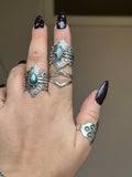 Labradorite Empress Lotus Crown Ring MTO