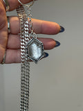 White Phantom Quartz Large Rena Chunky Chain Necklace