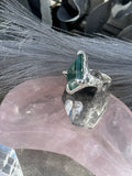 Moss Agate Molten Claw Ring MTO