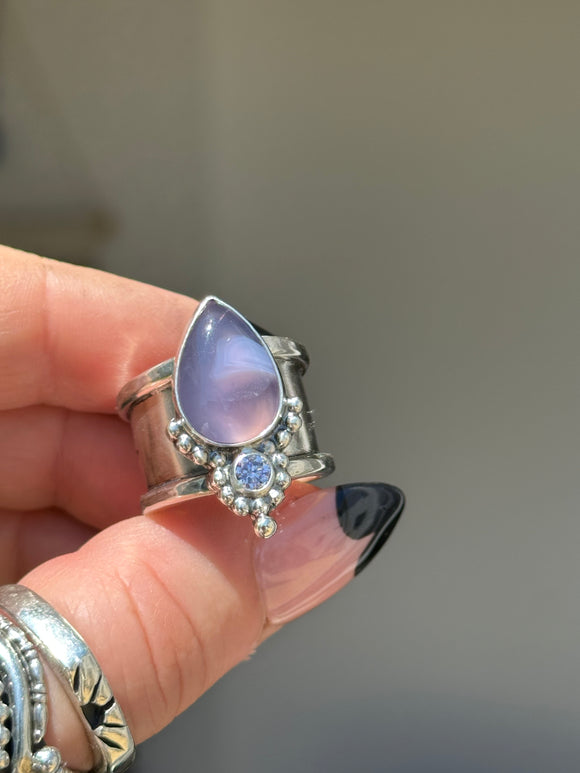 Purple Agate Lilac Dreams Ring Size L~L1/2