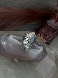 Moonstone Empress Lotus Crown Ring Size M