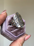 Heavy Stamped Scalloped Saddle Ring MTO