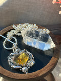 Amber Heart Toggle Chain Necklace