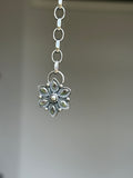 Turquoise Daisy Lariat Drop Necklace