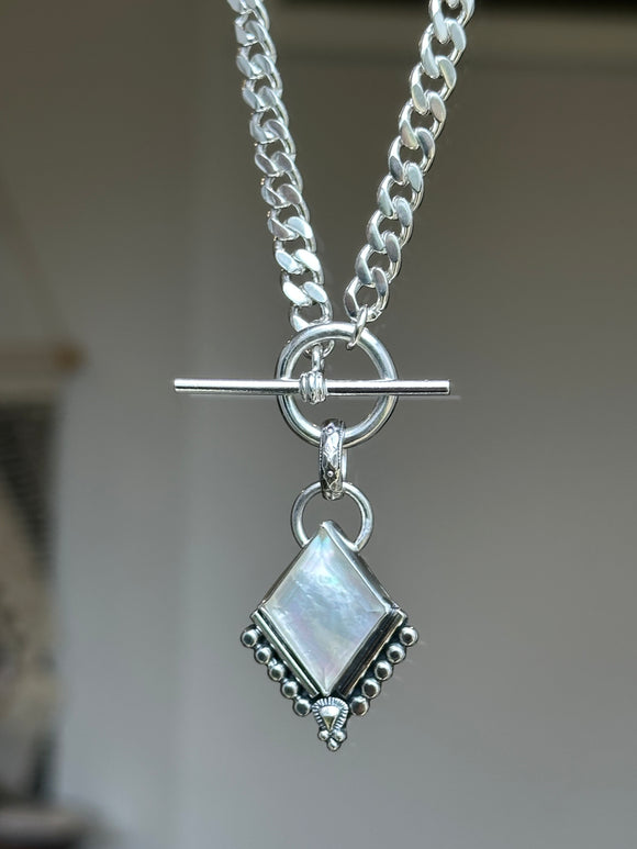 Mother of Pearl Toggle Chain Necklace