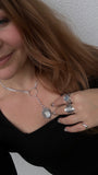 White Phantom Quartz Large Rena Chunky Chain Necklace