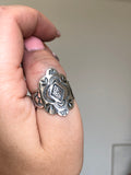 Heavy Stamped Scalloped Saddle Ring MTO