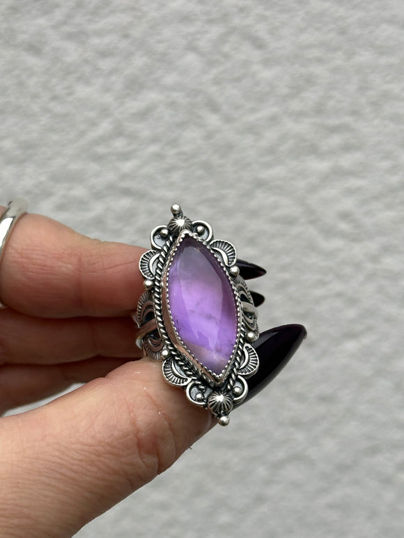 Statement Amethyst x MOP Ring