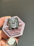 Heavy Stamped Scalloped Concho Ring MTO